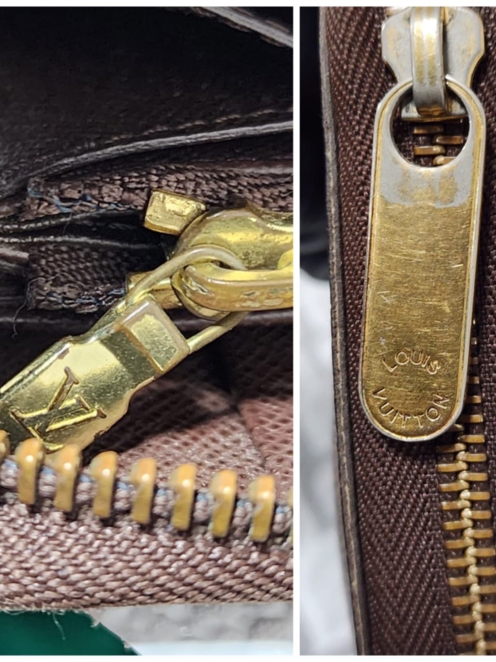 Authentic LOUIS VUITTON Damier Canvas Zippy Wallet Brown - Picture 8 of 13